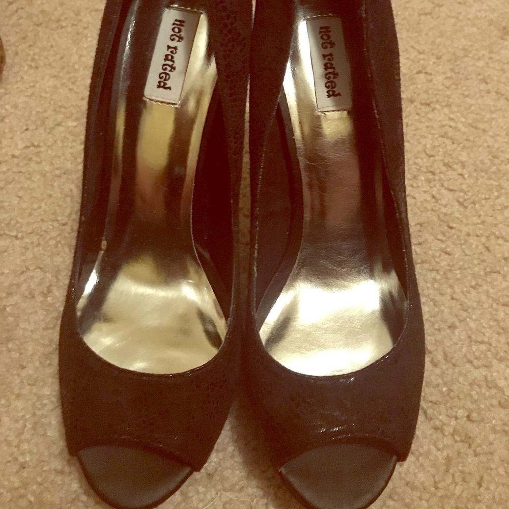 New peep toe heels